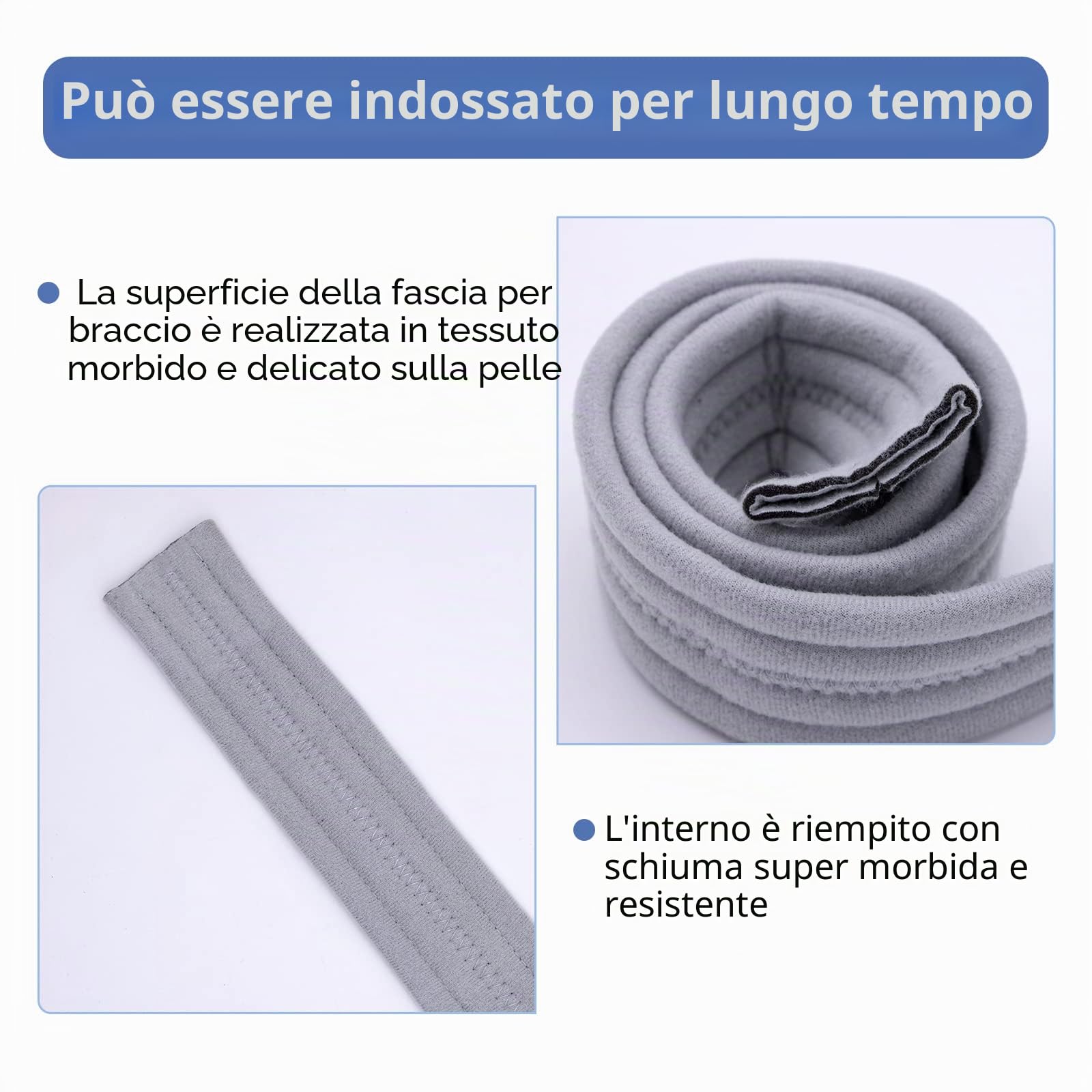 Tutore Braccio Ingessato Regolabile Immobilizzatore Braccio Leggero e Confortevole Supporto per Braccio Per Donne e Uomini, per Lesioni Al Gomito Destro e al Braccio 63 Pollici (blu scuro)
