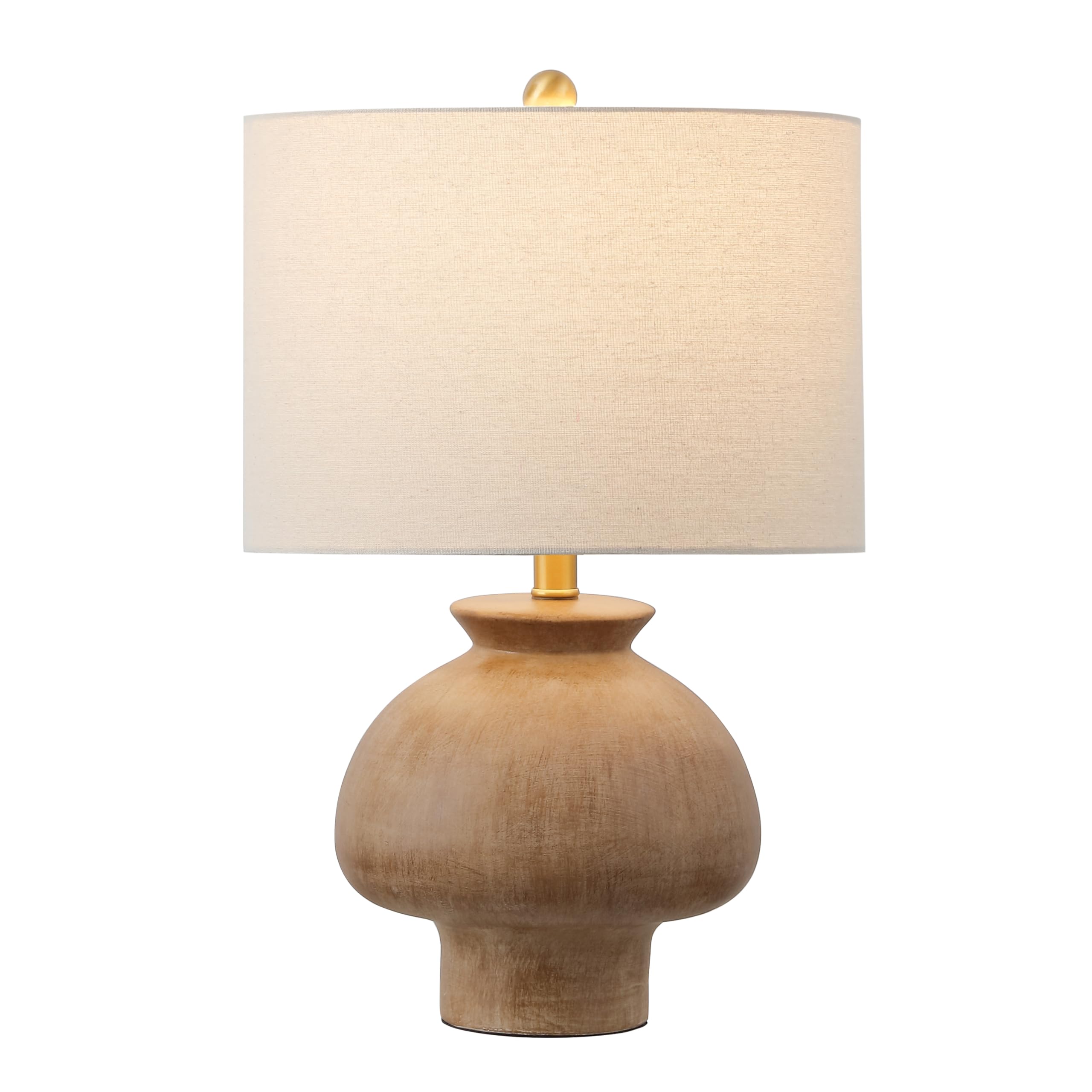 SAFAVIEH Lighting Collection Noam Light Brown Ceramic 23-inch