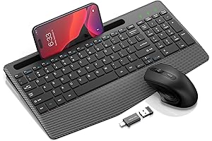 Ergonomic Rechargeable Wireless Keyboard and Mouse Combo