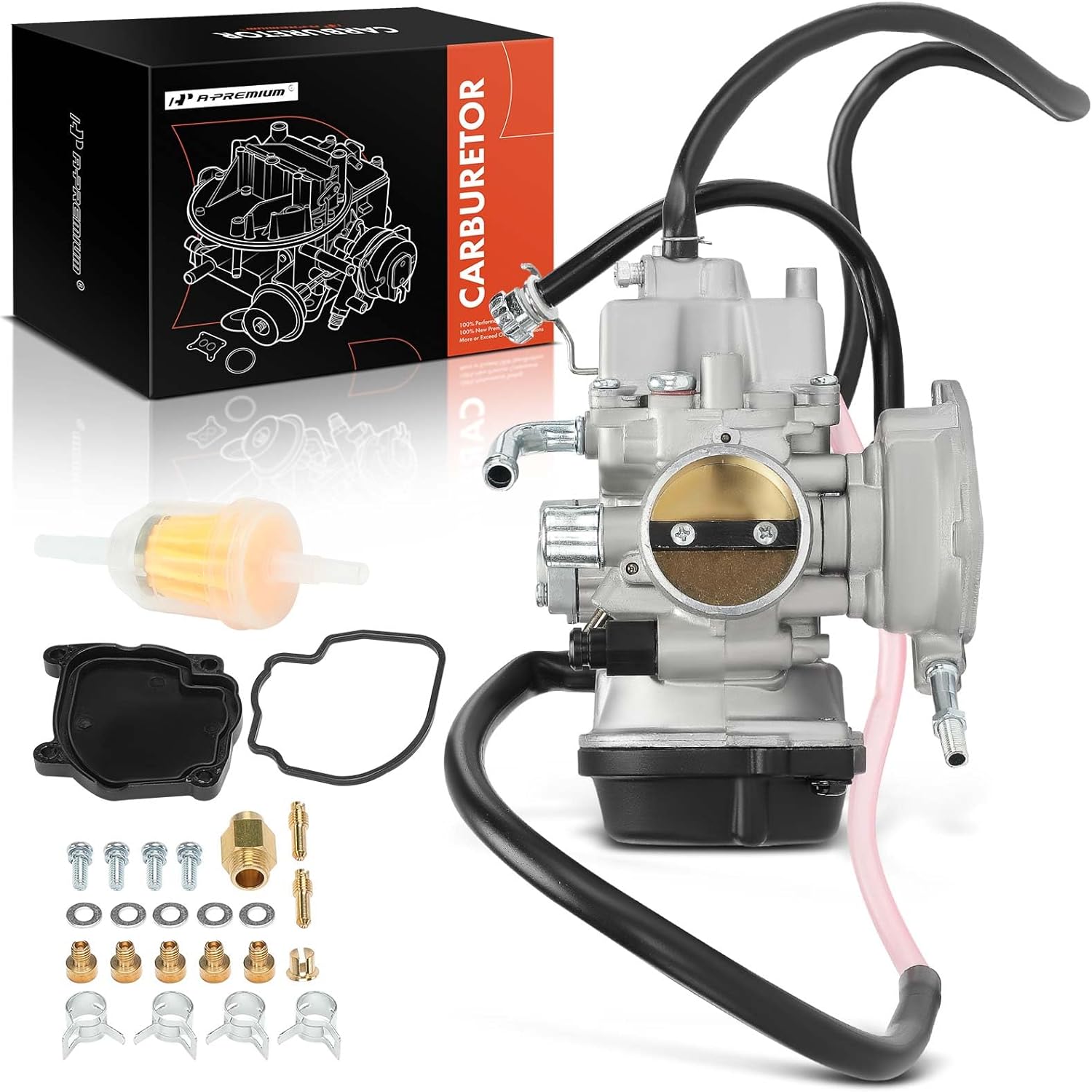 A-Premium 1 Barrel Carburetor Compatible with Polaris Sportsman 300 335 400 450 500 600 700, Magnum 325 330 500, Ranger 400 425 500, Trail Boss 325 330, Hawkeye 400, Big Boss 500, Scrambler 400 500