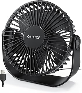Gaiatop USB Portable Desk Fan, 3 Speeds, Quiet, Small Personal Cooling Table Fan with Strong Airflow For Bedroom Home Offi Price In India