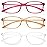 AQWANO Unbreakable Reading Glasses for Women 3 Pack - TR90 Flexible Lightweight Computer Readers (1.75) Blue Light Blocking, Comfortable Clear Frame, Cute & Stylish Designer Eyeglasses