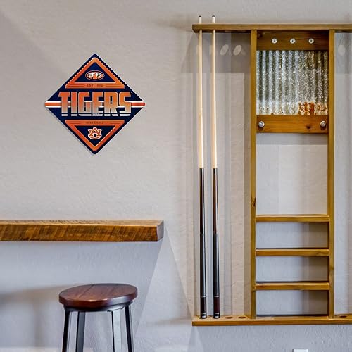 Miniatura 180 de Rico Industries NCAA - Letrero de metal estándar de 16.5 x 16.5 pulgadas, decoración del hogar, dormitorio, oficina, cueva de hombre