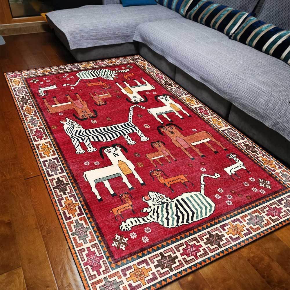 Tapis de chambre lavable en machine avec envers antidérapant sécurisé