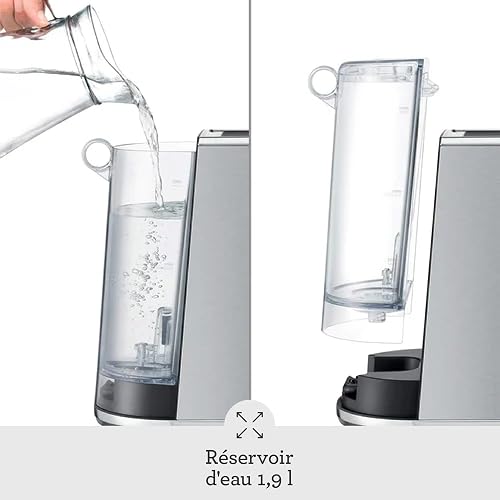 Sage - The Bambino Plus - Machine à Café Compacte avec Mousseur à Lait Automatique - 9 Bars, Réservoir 1,9L - Machine Expresso, 3 Réglages de Texture & Température - Truffe Noire - 4
