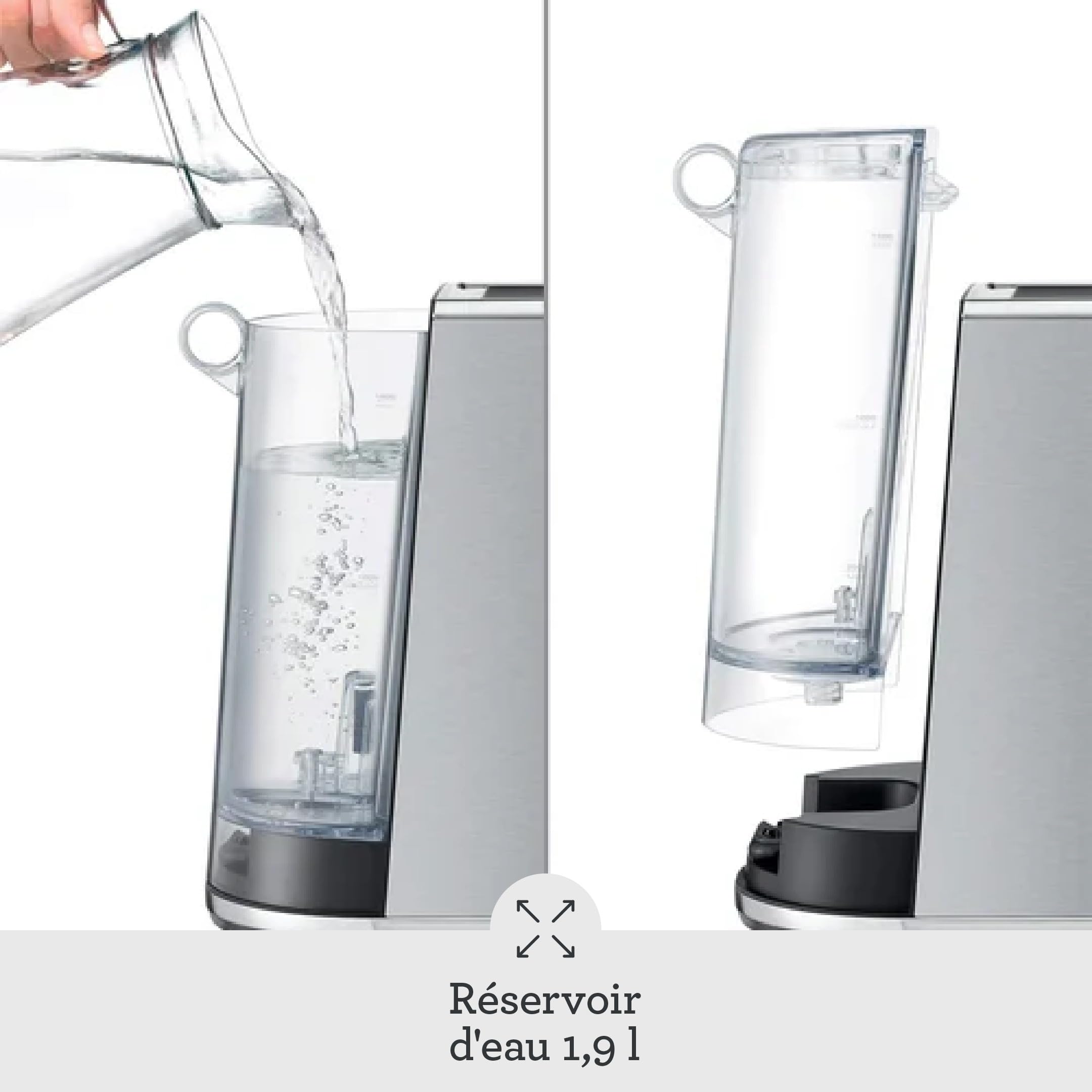 Sage - The Bambino Plus - Machine à Café Compacte avec Mousseur à Lait Automatique - 9 Bars, Réservoir 1,9L - Machine Expresso, 3 Réglages de Texture & Température - Acier Inoxydable Brossé