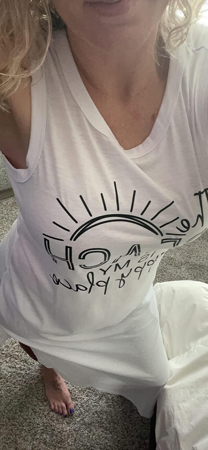 Women's Casual Beach Summer Dresses Sleeveless Graphic Long Sundress Cover Up Dresses with Pocket - Image 8