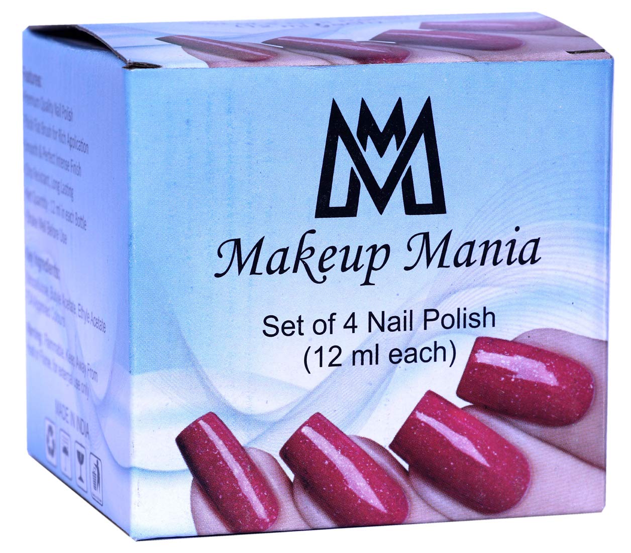 Makeup Mania Nail Polish Set, Velvet Matte Nail Paint Combo Set of 4 Pcs, Multicolor Nail Polish Combo 12 ml each bottle (Set # 19) 3