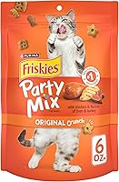 Vista 1 de Friskies Made in USA Facilities - Golosinas para gatos, Party Mix Original Crunch - (6) bolsas de 6 onzas