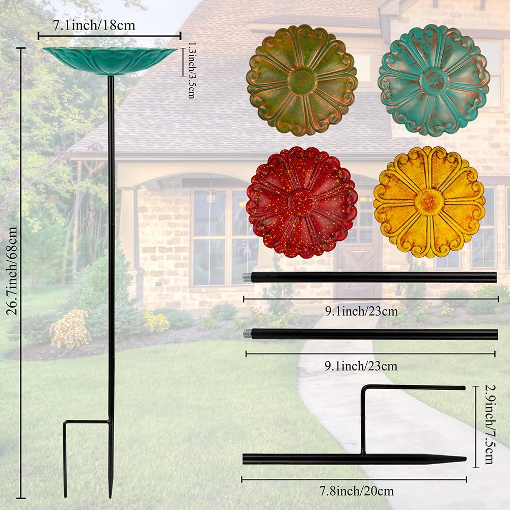 DREAMSOUL 5 Prongs Base Bird Bath + Flower Bird Bath
