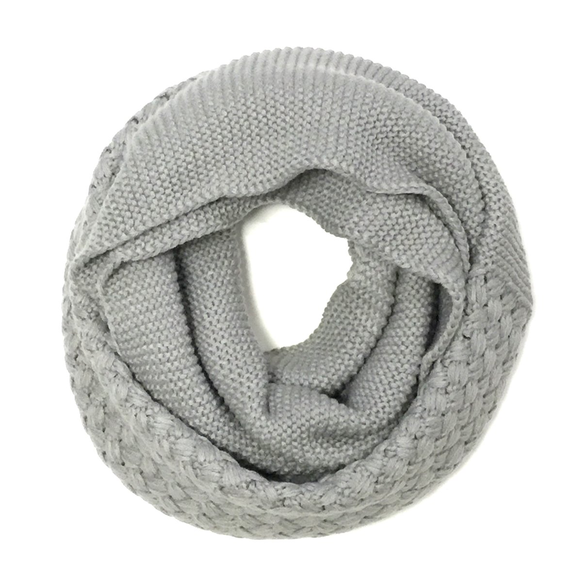 Wrapables Trendy Winter Warm Knit Infinity Scarf, Smoky Grey
