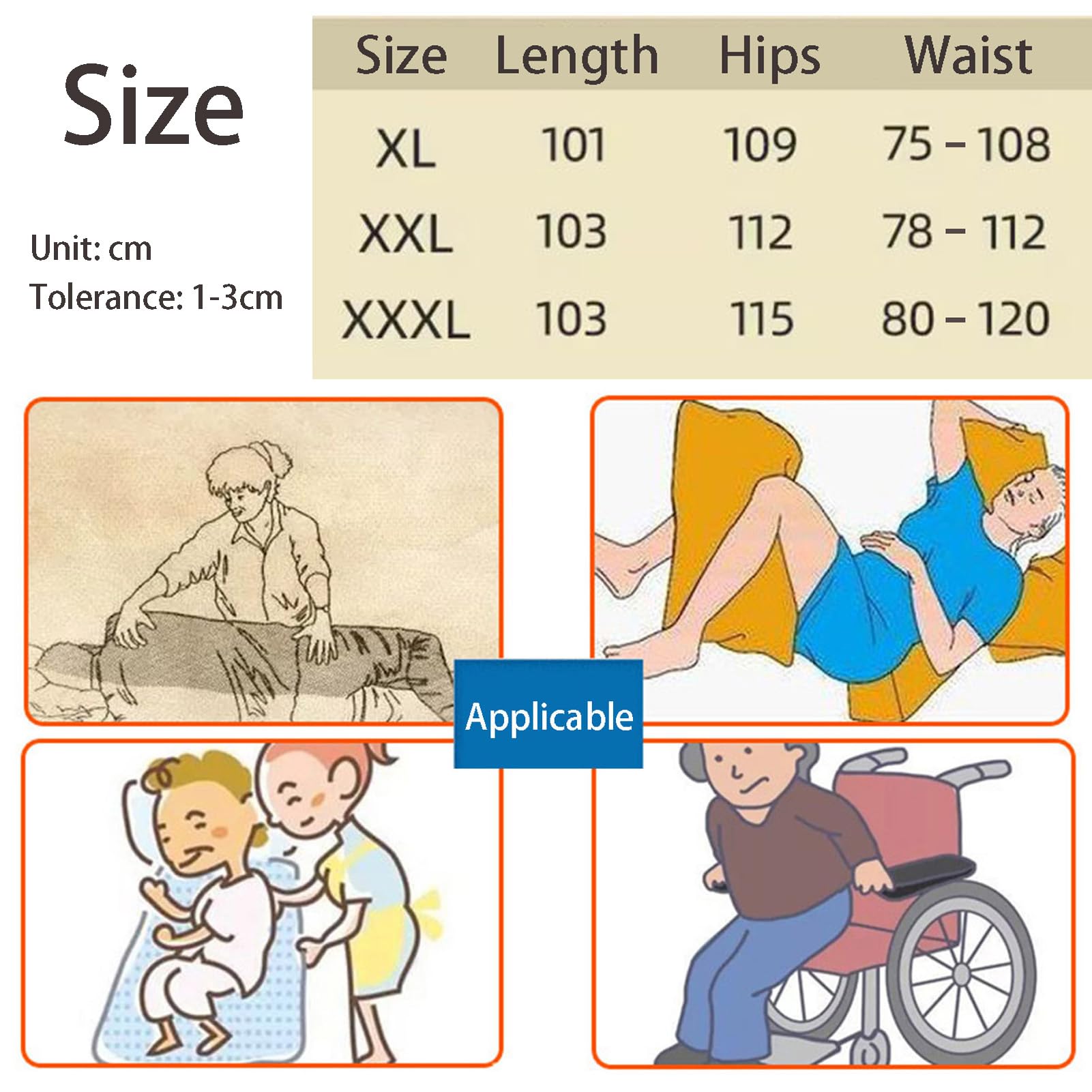 Pantaloni per Anziani con Apertura All'inguine per Incontinenza, Pantaloni da Infermieristica con Tessuto di Copertura per Pazienti Paralizzati