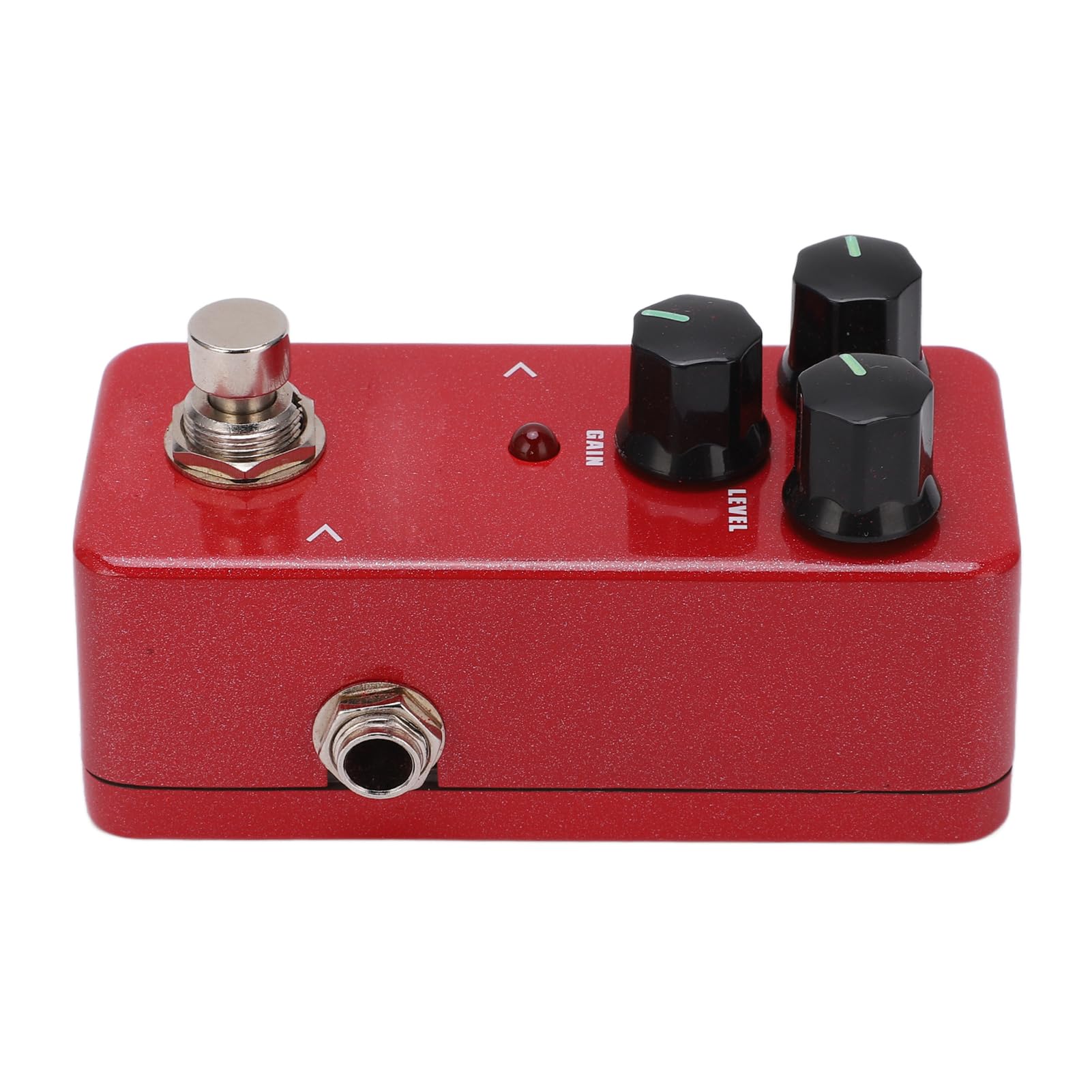 Pedale di Distorsione Rosso Mini Effetto Compatto Ad Alto Guadagno per Musicisti Heavy Metal Pedale per Chitarra in Metallo Dimensioni 2,01x3,70x2,09 Pollici