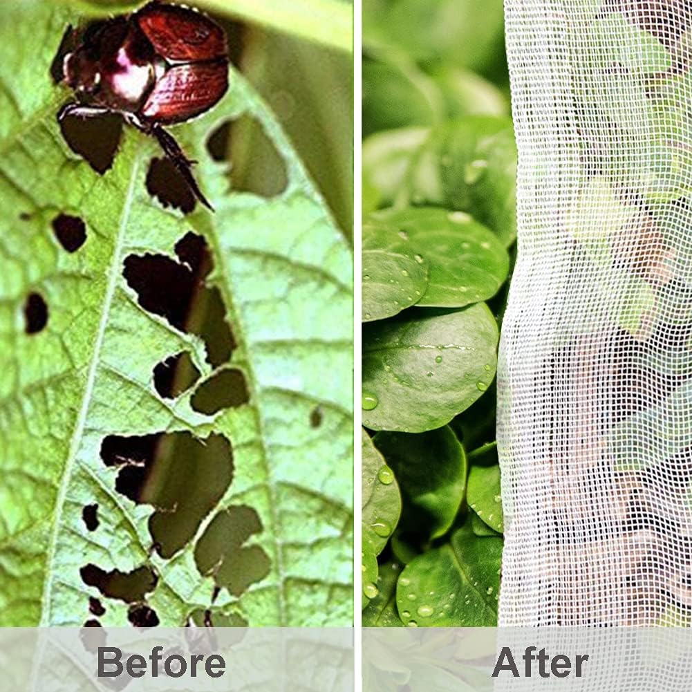 Amgate Garden Netting Pest Barrier, 10x20 Ft Mesh Bug Insect Netting for Plants Garden Trees Vegetables Fruits Flowers Crops Row Cover Mosquito Screen Net : Patio, Lawn & Garden