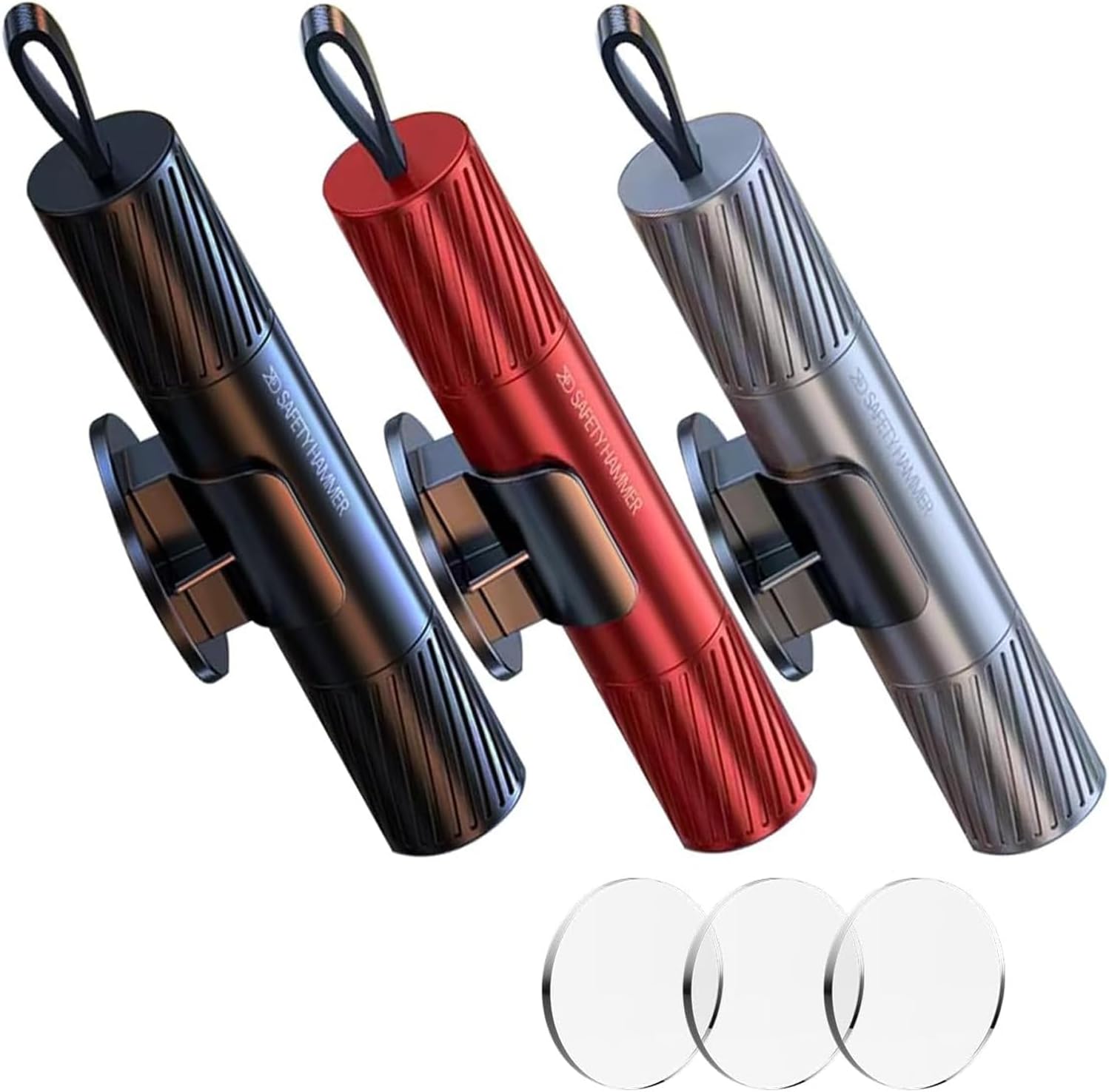 Safety Hammer - New safety glass breaker, underwater safety hammer, car hammer, seat belt cutter, window breaker, emergency escape tool, suitable for various glass breakers, safety hammer (3 pieces)