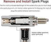 Vista 2 de TEKTON Juego de llaves de bujía de 3/8 pulgadas, 3 piezas (5/8, 3/4, 13/16 pulgadas) SHD91003