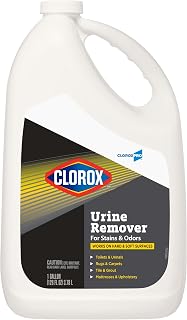 CloroxPro Urine Remover for Stains & Odors, 128 oz Refill - Hydrogen Peroxide Pet Stain Cleaner for Carpet, Grout, Concrete