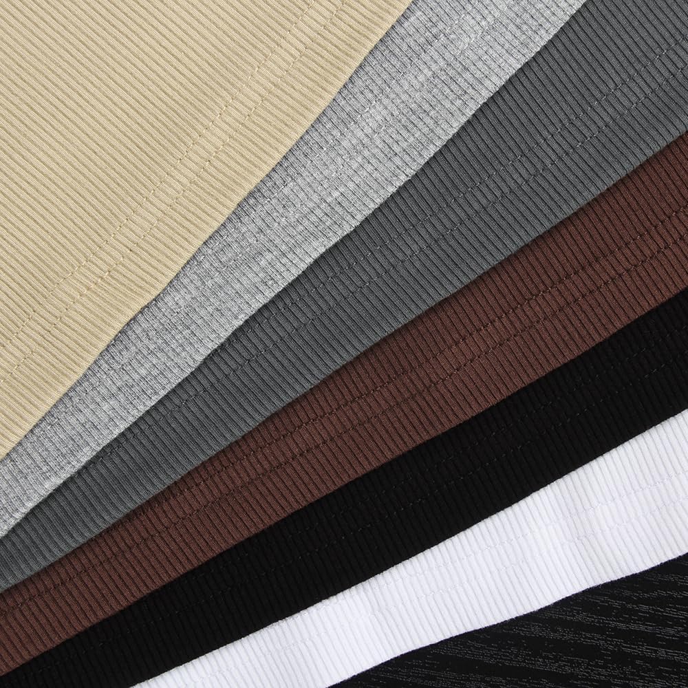 GEMBERA Women’s V Neck Ribbed Knit Long Sleeve Tops Casual Slim Fitted Basic Shirts - Image 5