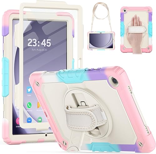 Miniatura 20 de HXCASEAC Funda para Samsung Galaxy Tab A9+ Plus de 11 pulgadas, protectora con protector de pantalla/correa de mano/soporte para bolígrafo,