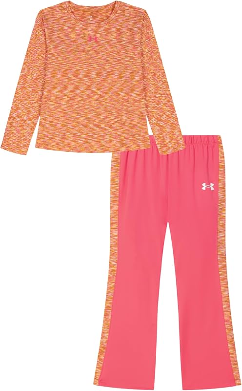 Girls' 2-piece Long Sleeve Tee and Leggings Set, Soft & Comfortable