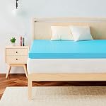 Airensky 3 Memory Mousse Matelas Topper, Gel de refroidissement infusé Haute Densité Pleine (54"x75") Topper avec Couverture Amovible Amie de la peau, Topper de lit pour soulager la douleur du dos, certifié CertiPUR-US