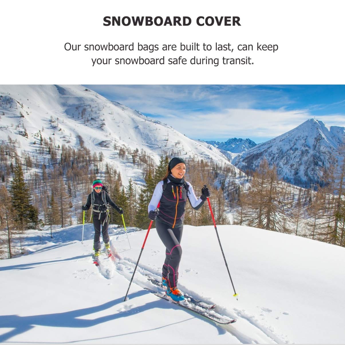 POPETPOP Housse de Snowboard Pratique Étui de Snowboard Housse de Ski Légère Noir