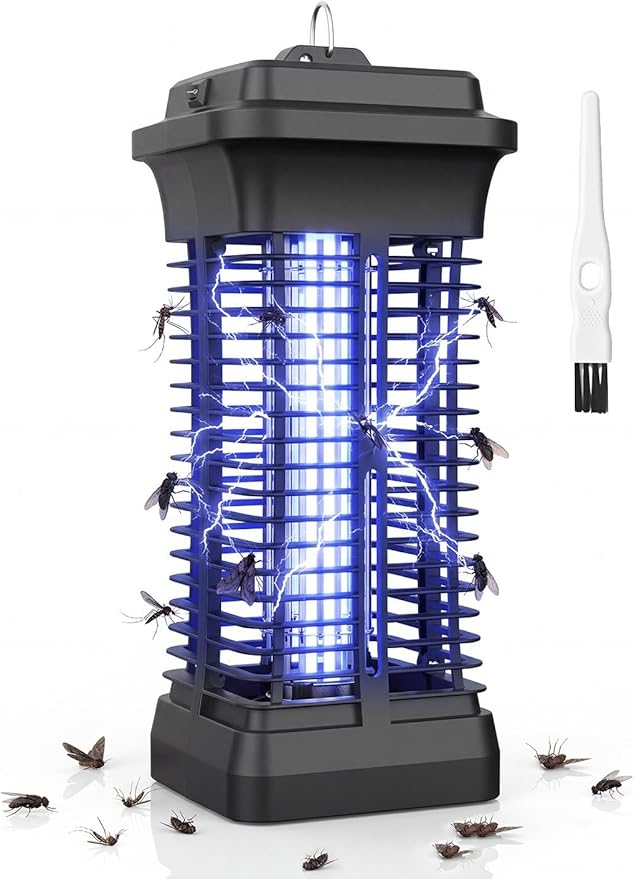 Electric Bug Zapper Indoor/Outdoor, High Powered Mosquito Zappers Killer, Waterproof Insect Fly Swatter Zapper Mosquito Trap Outdoor, for Home,Garden,Camping, Backyard