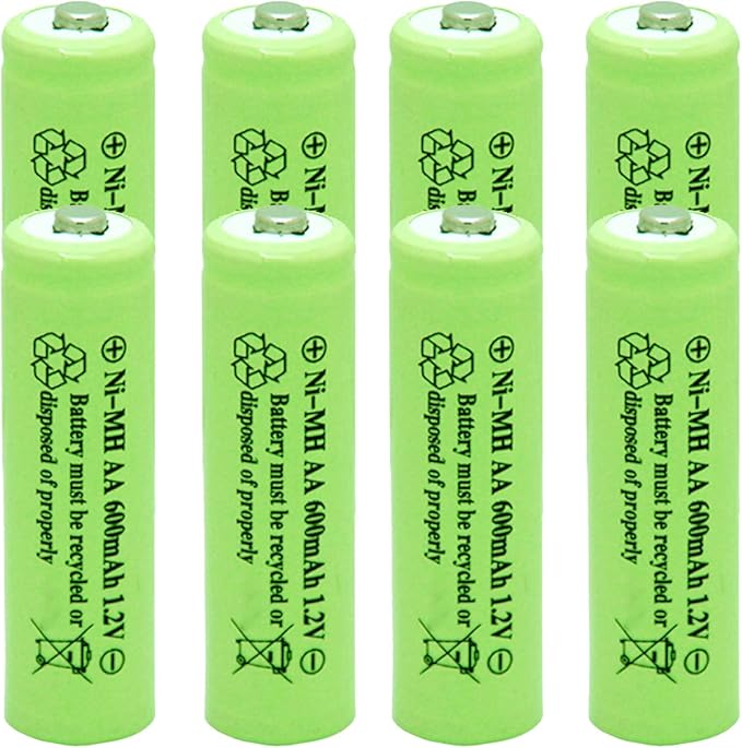 Solar Light AA Nimh 600mAh 1.2V Rechargable Batteries AA Rechargeable