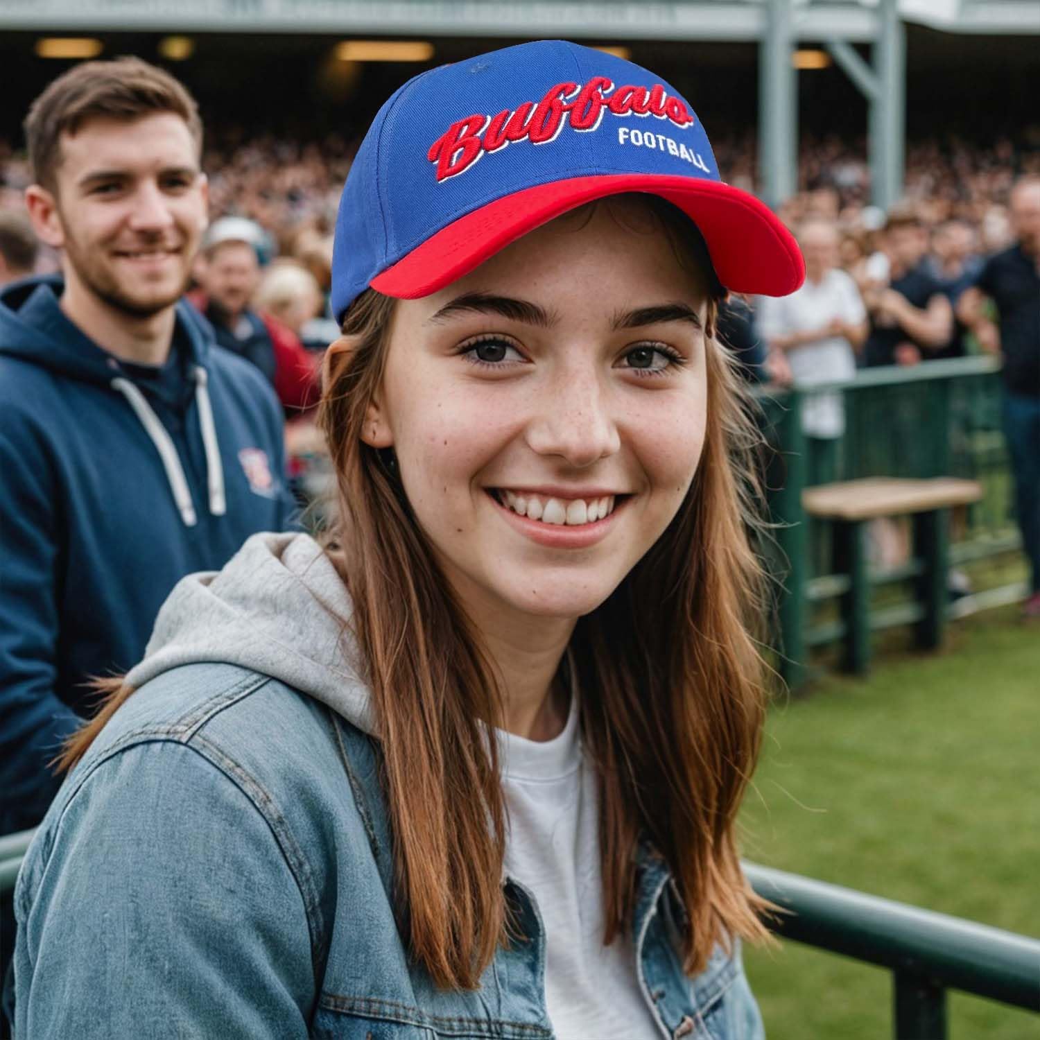 Football Team Cotton Baseball Cap, Embroidered Sports Fan Baseball Caps for Men Women, Football Hat Gifts Merch Gear Suff - Image 6