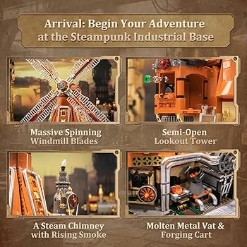 Amazon.com: PANTASY Steampunk Windmill Workshop Building Set