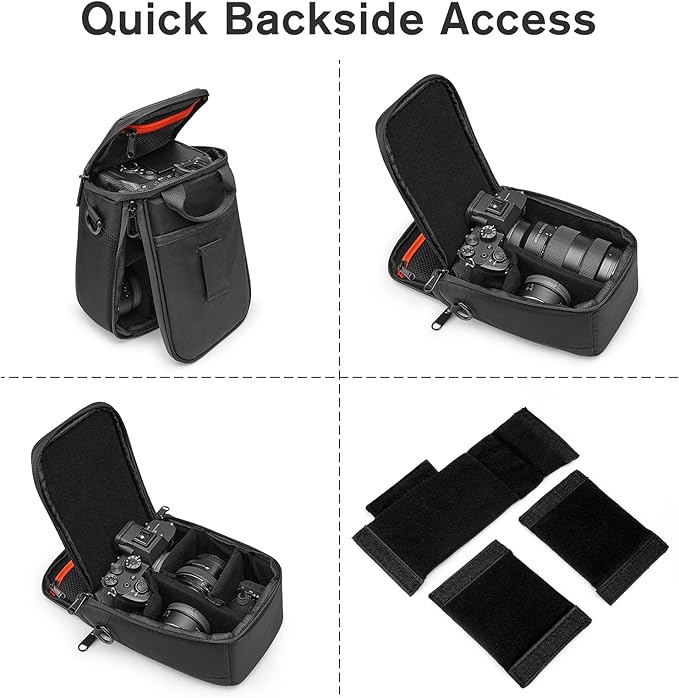 Funda para cámara impermeable con divisores compatible con Nikon y Canon miniatura 5