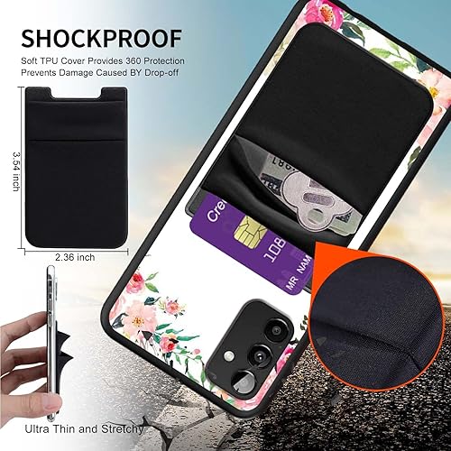 Miniatura 3 de Funda para teléfono Galaxy A14 5G, funda para Samsung A14 5G y tarjetero para teléfono, funda delgada y suave de TPU 1-37 con versículo bíblico a