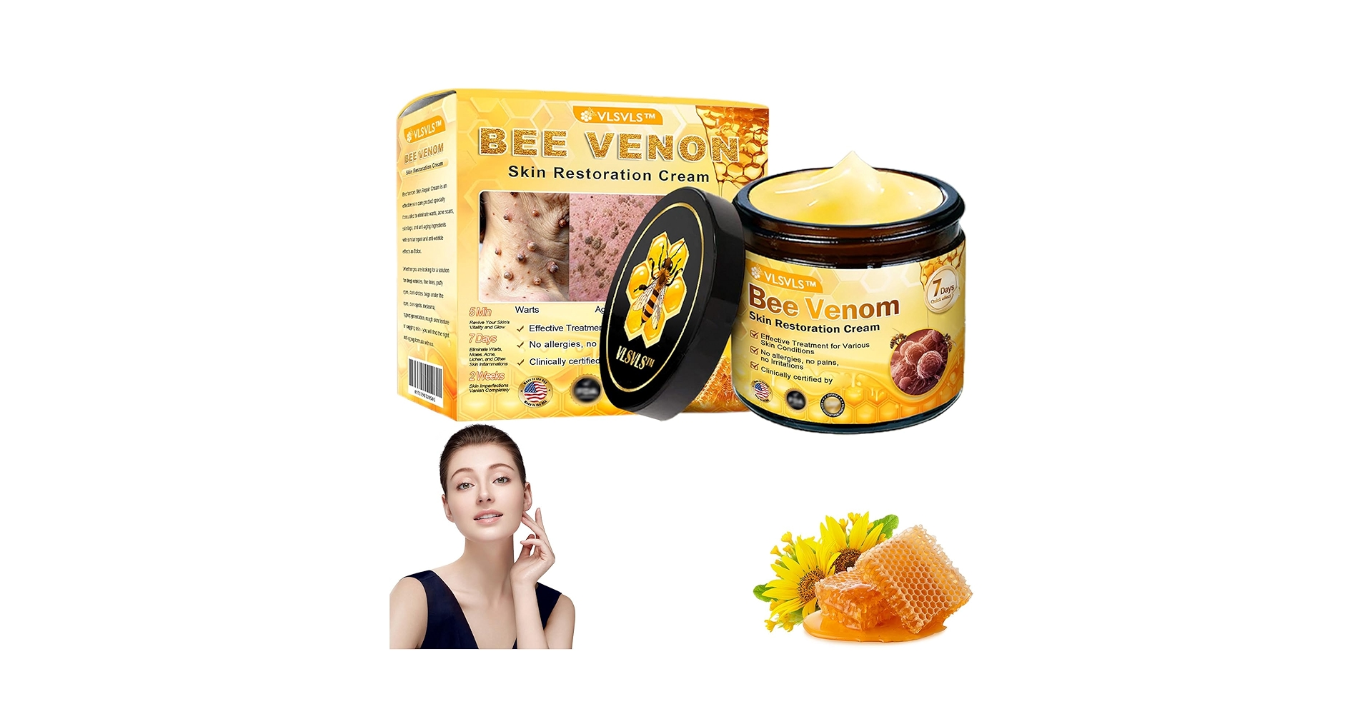 チュルミ　SkinVenus Premium repair Cream Amazon.com: VLSVLS Bee Venom Skin Restoration Cream