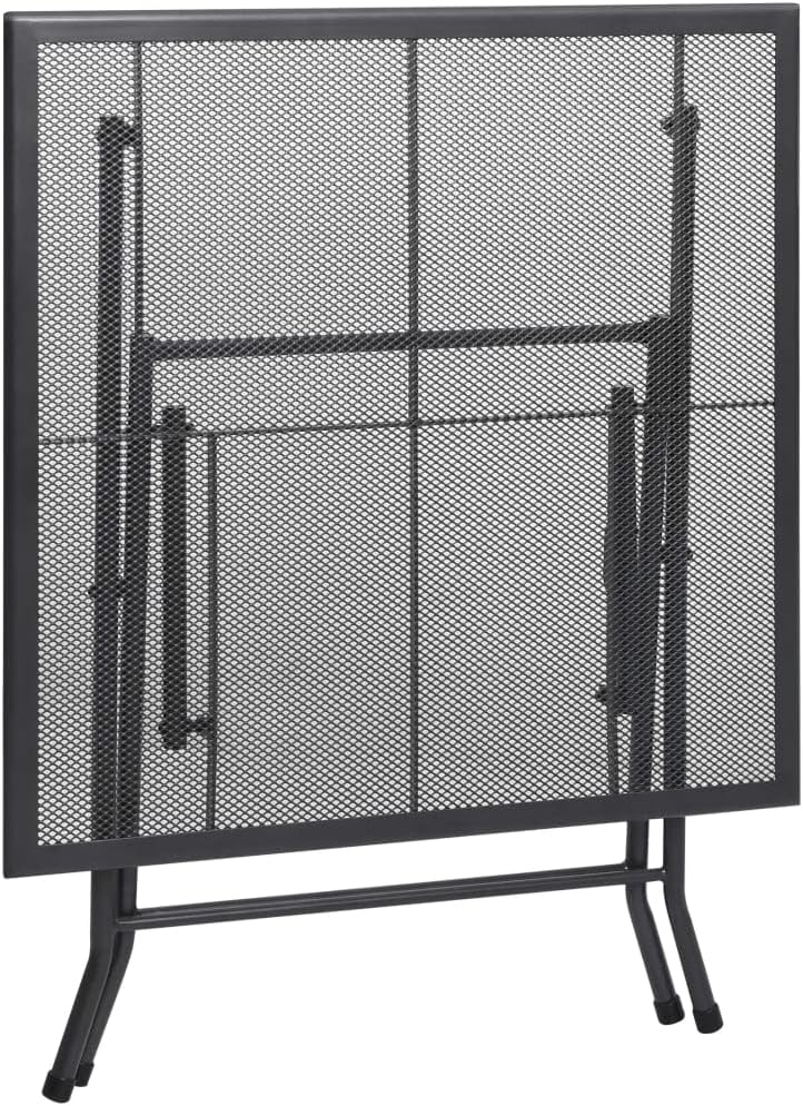 Folding Mesh Table,Outdoor Dining Table,Outdoor Bar Table,Balcony Desk,Backyard Table,Patio Bistro Table,Weather Resistant,Suitable for Both Indoor and Outdoor use,31.5"x31.5"x28.3" Steel Anthracite