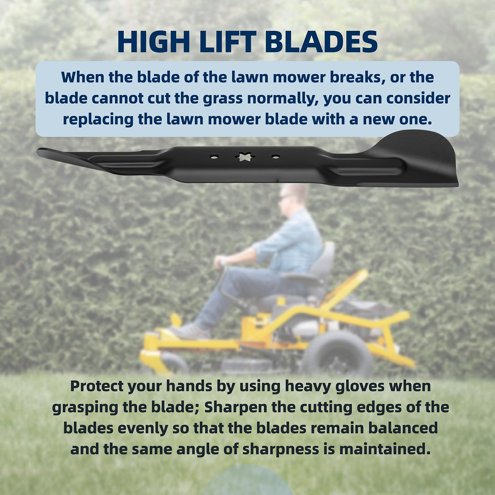 Snapklik.com : Ximoon 490-110-C187 Hi Lift Blades 05620 Compatible