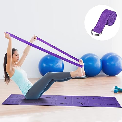 Miniatura 5 de Tapete de yoga plegable para mujer, tapete de ejercicio antideslizante para gimnasio en casa, juego de alfombrillas de yoga de viaje de 0.197 in con