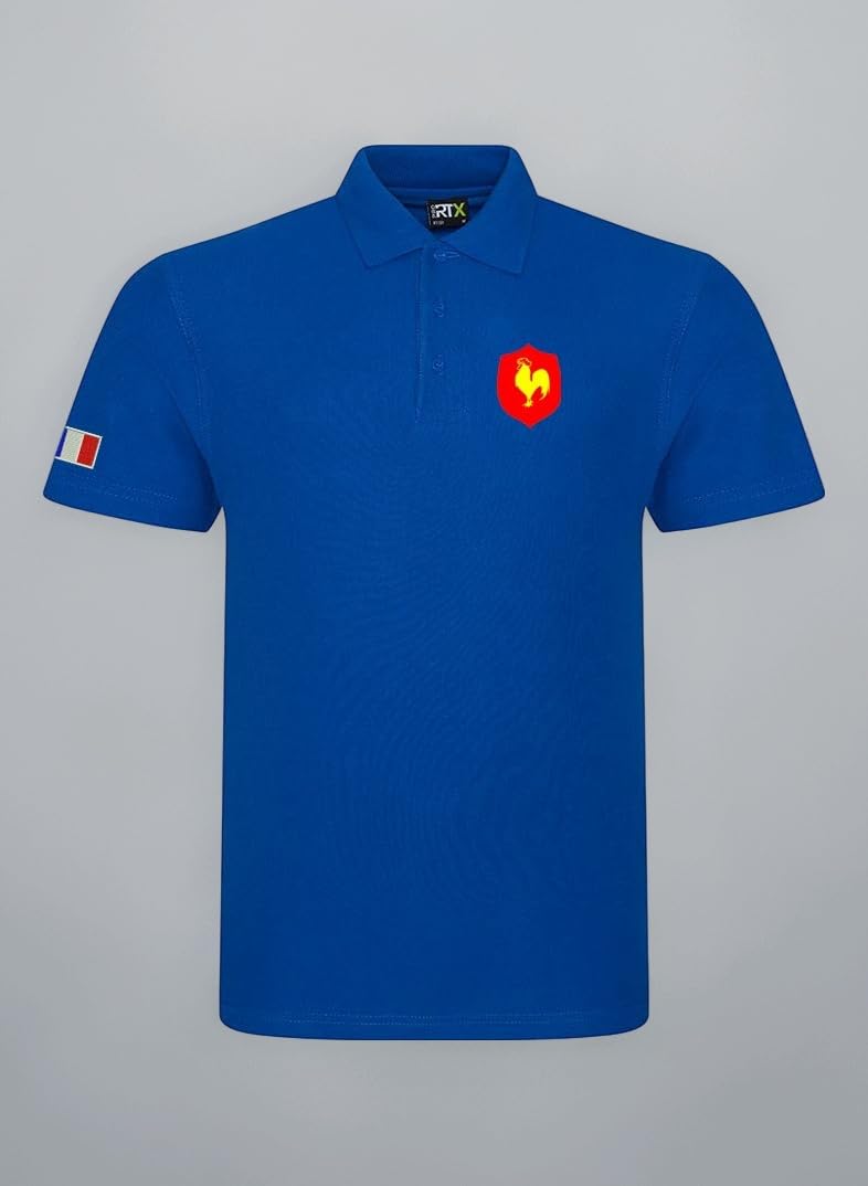 France Rugby Polo - Retro Vintage Blue for Men & Women | Perfect for French Rugby Fans | Sizes XS to 7XL | Ideal for 6 Nations & World Cup