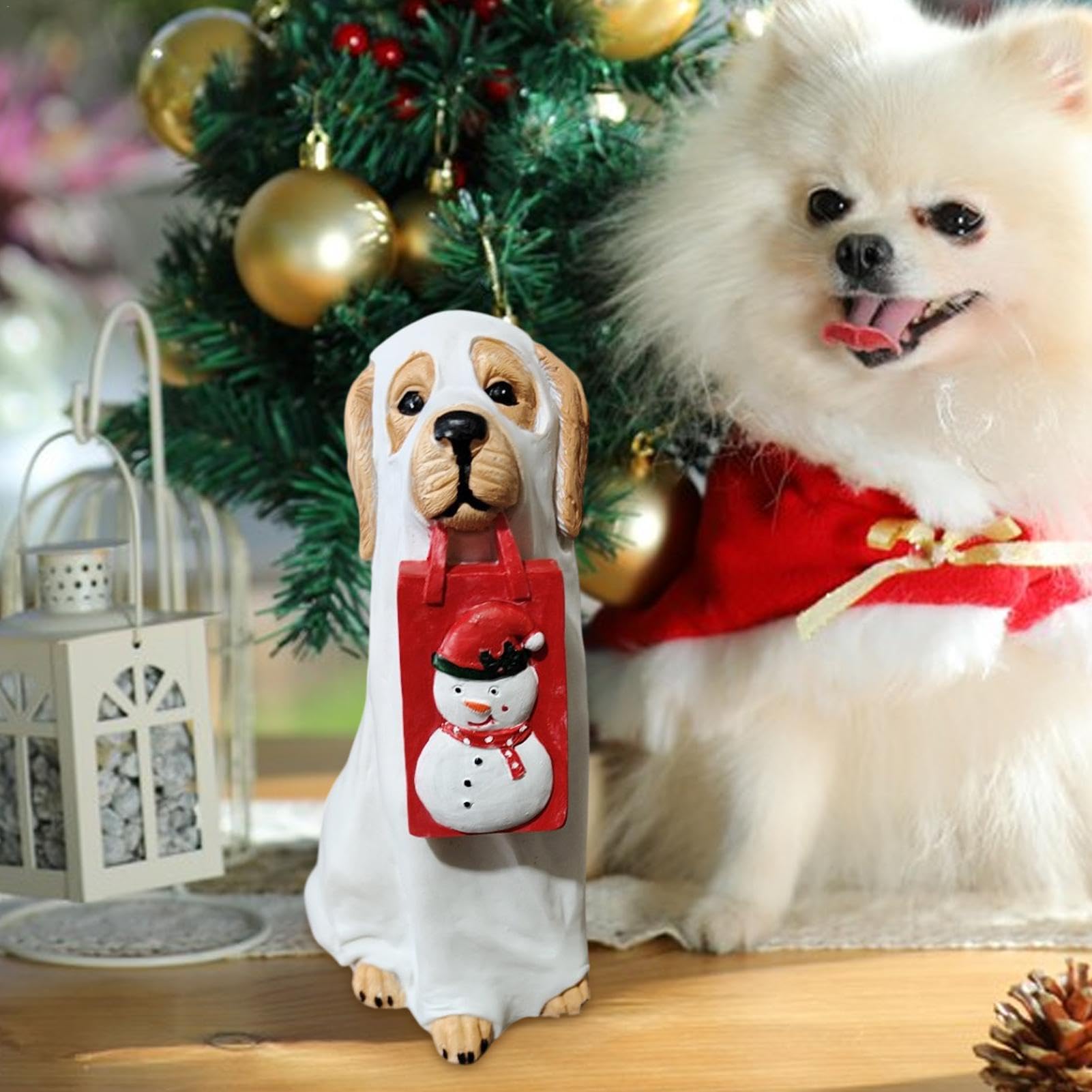 Amazon.co.jp: 庭の犬の置物、クリスマスの犬の彫刻 Amazon.co.jp: 庭の犬の置物、クリスマスの犬の彫刻