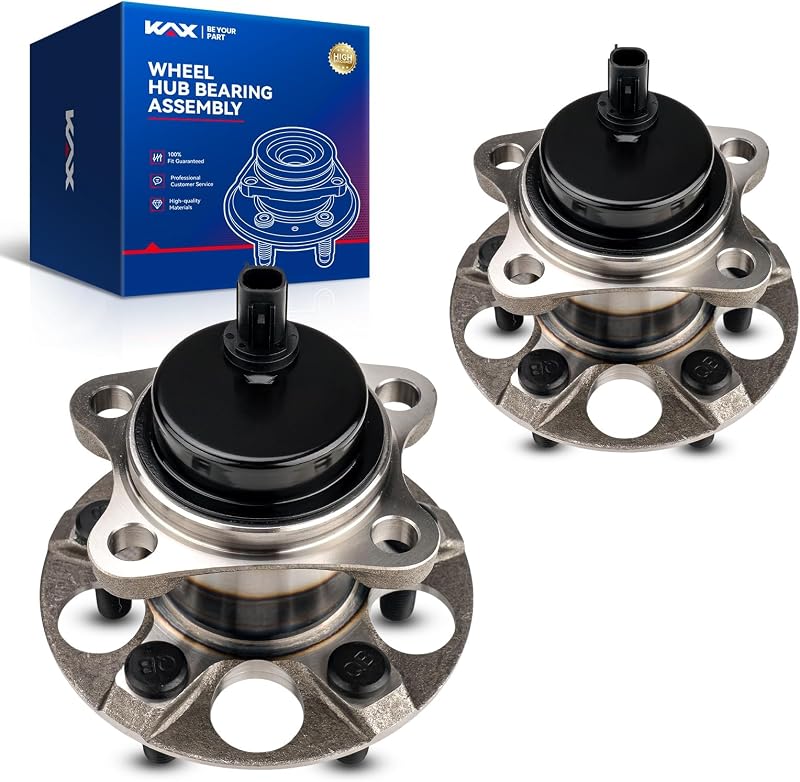 Par de cubos com rolamento de roda traseiro KAX 512505 para Toyota Prius 2010–2015