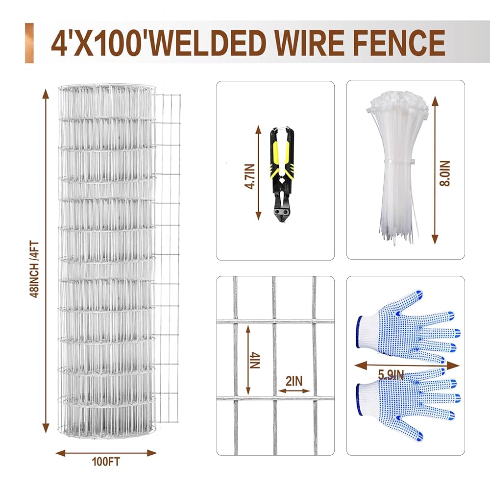にゃんこFARM Amazon.com : Tongmo 4 ft x 100 ft Galvanized Welded Wire