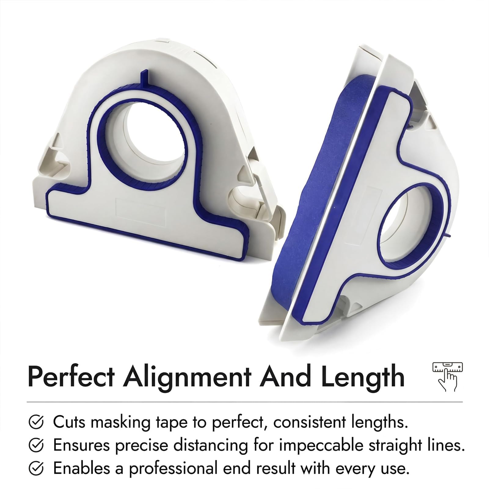 Malerband Applikator mit Integriertem Schaber 5mm Malerband Applikator, Auftragen von Abdeckband, das Speziell für Zierleisten, Wände und Böden Entwickelt Wurde (Klebebandabroller + 5*Klebeband)