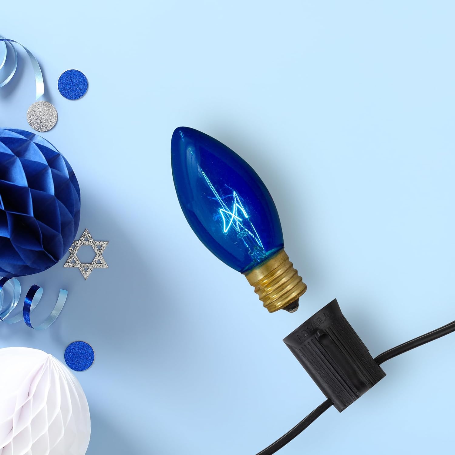 Northlight C9 Transparent Christmas Replacement Bulbs - Blue - 4ct