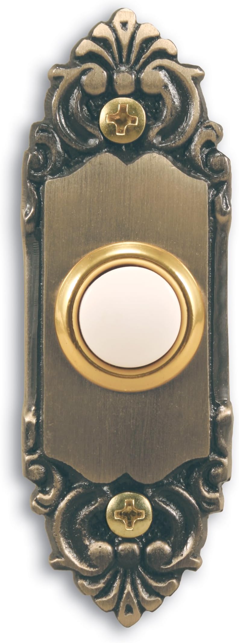 Heath ZenithSL-925-02 Wired Door Chime Push Button, Antique Brass with Lighted Center