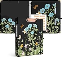 Vista 37 de Ospelelf Carpeta de 3 anillos de 1 pulgada, bonitas carpetas para documentos de tamaño carta (11 x 8.5 pulgadas) con 5 separadores de pestañas