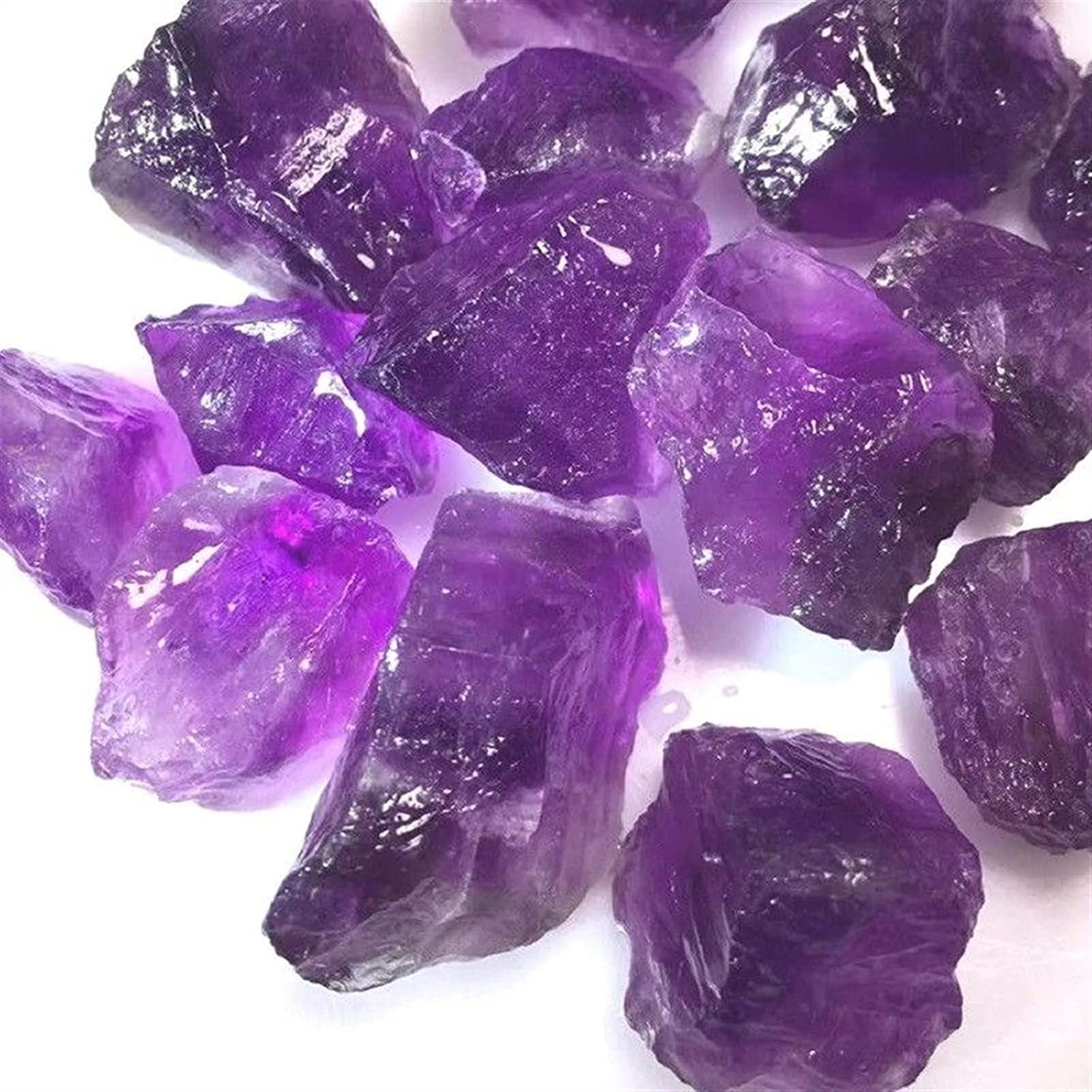 Amethyst Rough Stone Schöne Amethyst Bulk Rohstein Lrreguläre natürliche Gesteinsmineralprobe (Size : 500g)