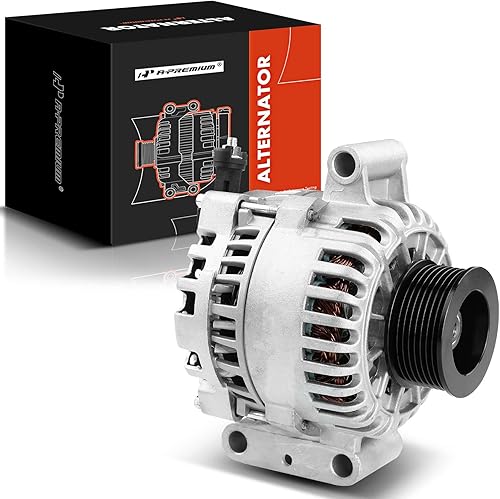 A-Premium Alternador compatible con Ford F250 F350 F450 F550 Super Duty 1999 2000 2001 7.3L, 12V 110Amp en sentido horario polea de 8 ranuras,