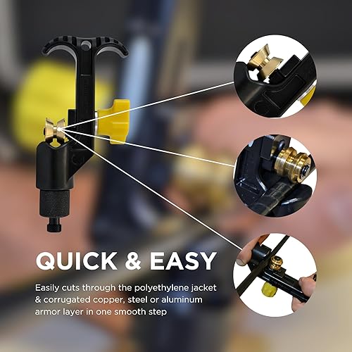 Miniatura 3 de Miller Cortadora de cables serie ACS+ para cable de fibra blindada, tubo central y tubo suelto trenzado, herramienta fácilmente portátil para