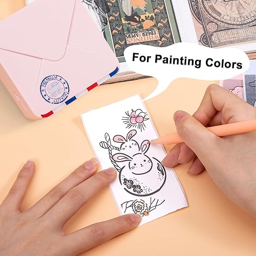 Miniatura 8 de Mini papel adhesivo, papel térmico autoadhesivo blanco compatible con M02M02 ProM02SM03, impresora móvil de bolsillo Bluetooth, papel de impresora