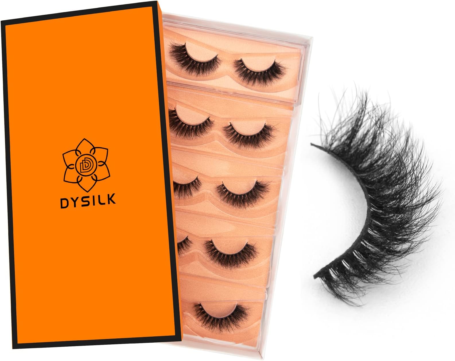 Wispy Fluffy False Eyelashes 5 Pairs – 6D Faux Mink Lashes Natural Look Strip Lashes Soft Reusable Up to 15 Wears Lightweight Lash Pack | Cat-Eye 8-15mm