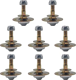 8PCS M8 x 45mm Rocking Chair Bearing Kit, Furniture Connecting Hardware with Screws and Bolts for Chair Repair